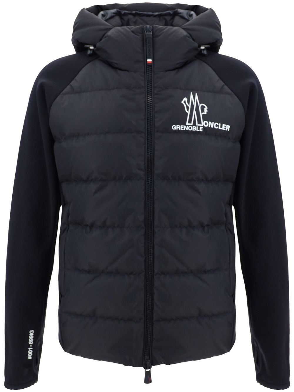 Moncler Grenoble logo印花拉链夹克 - 黑色