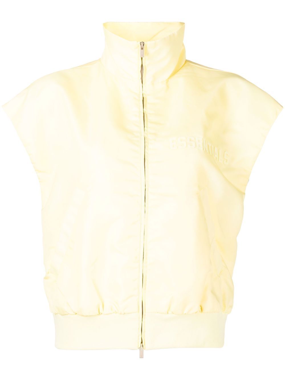FEAR OF GOD ESSENTIALS 胸处logo印花拉链背心 - 黄色