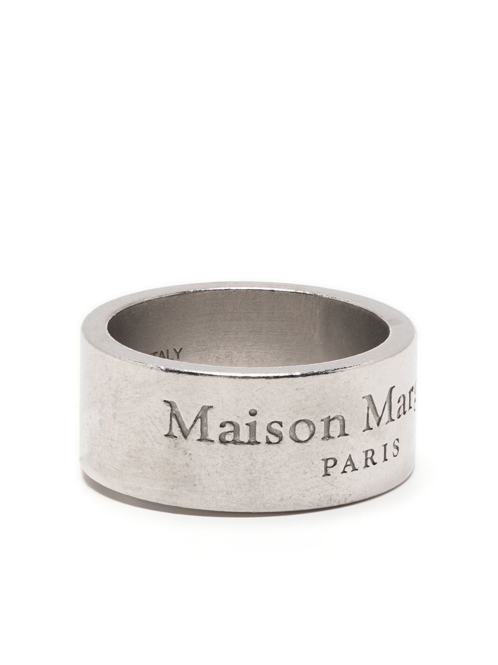 Maison Margiela logo雕刻银色戒指