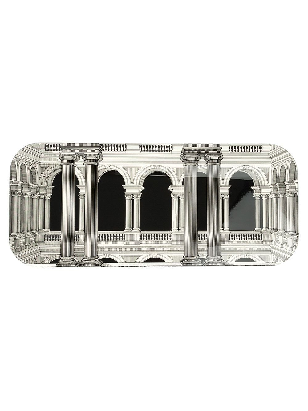 Fornasetti Brera印花托盘 - 黑色