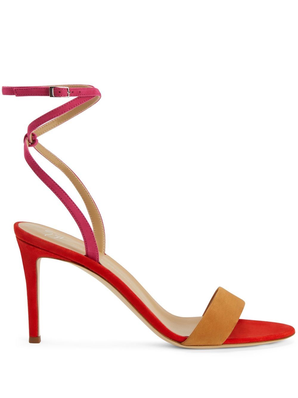 Giuseppe Zanotti Erwan 绒面皮凉鞋 - 红色
