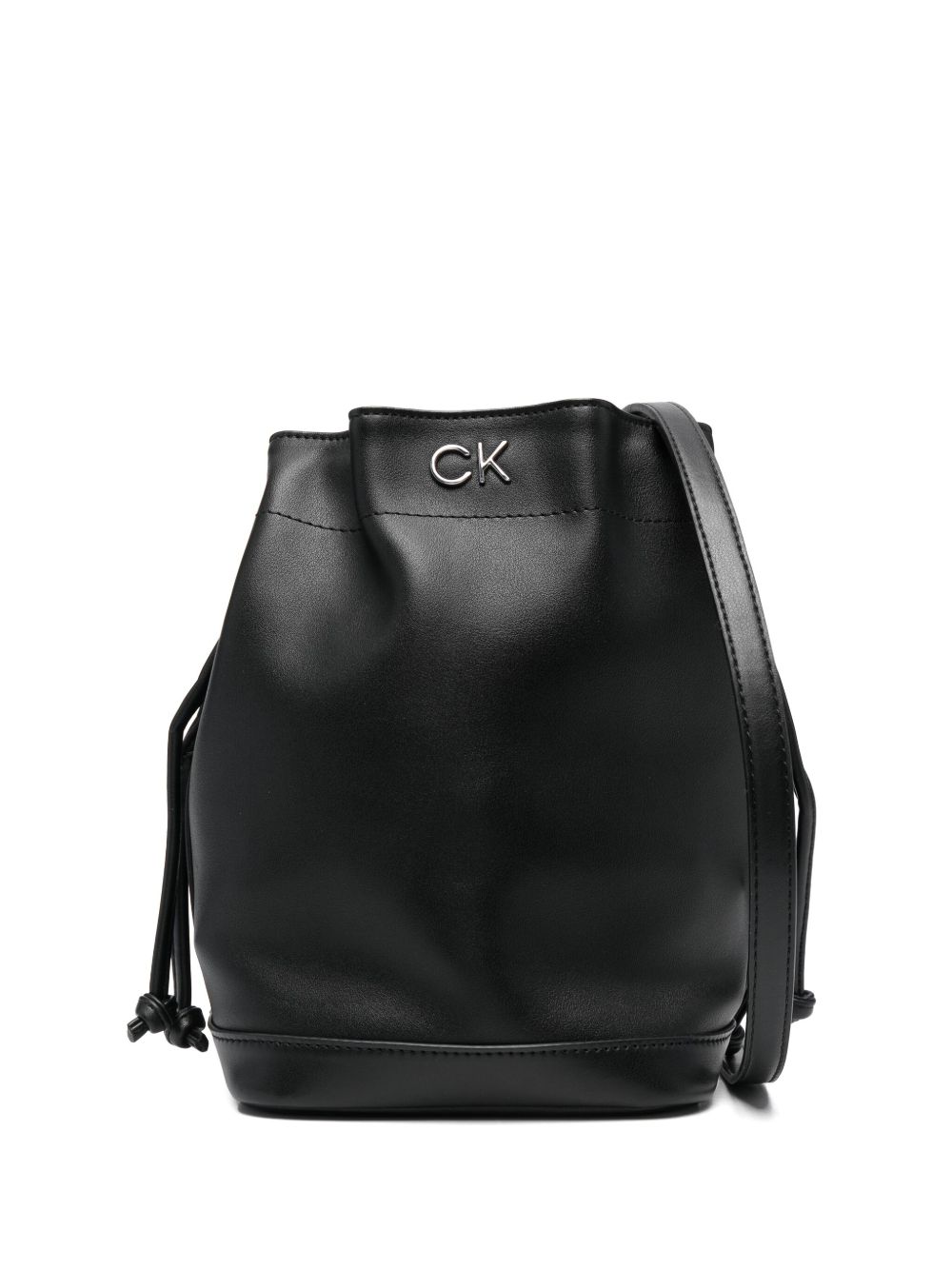 Calvin Klein Re-Lock 抽绳单肩包 - 黑色