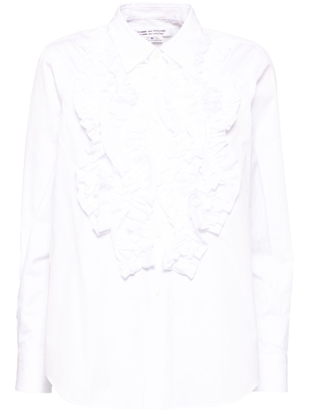 Comme Des Garçons Comme Des Garçons 荷叶边衬衫 - 白色