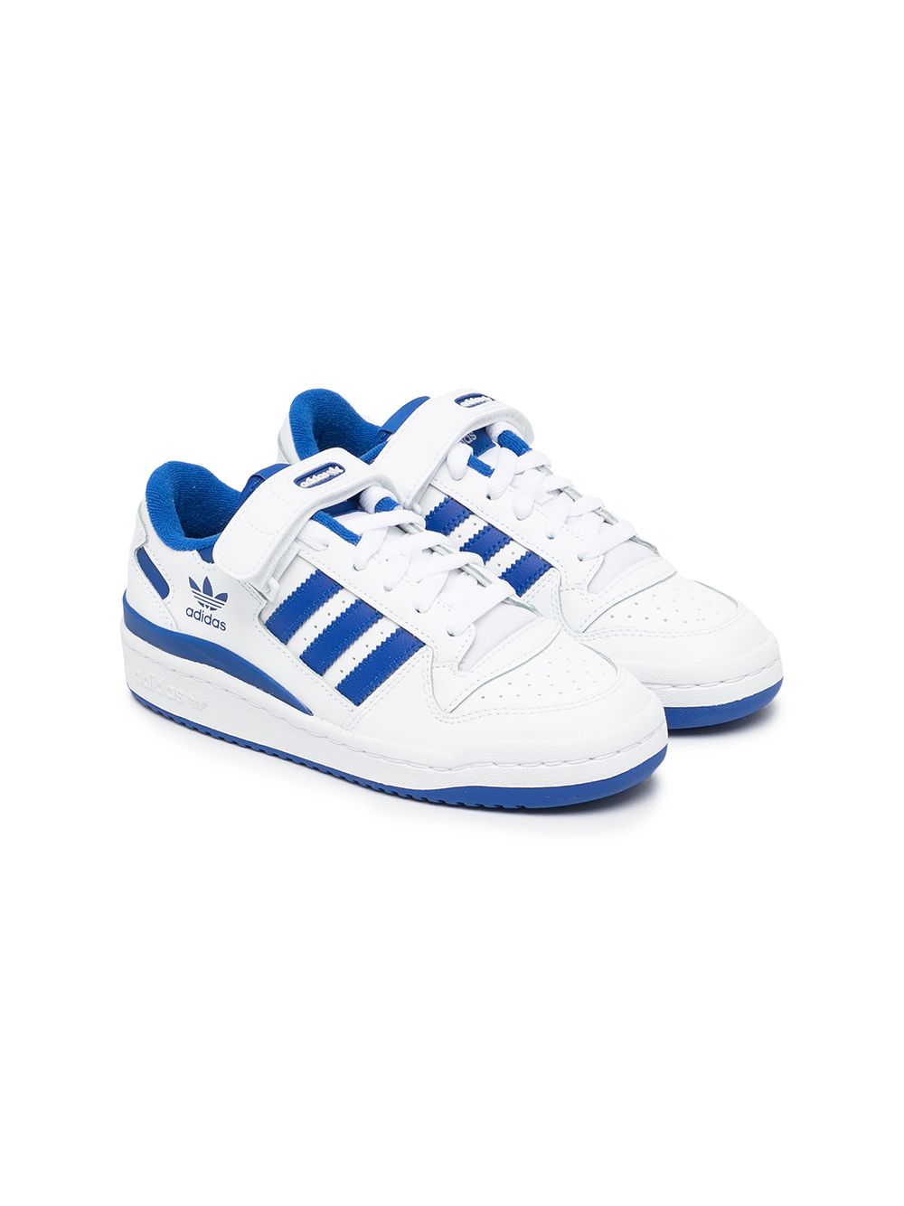 adidas Kids Forum 低帮魔术贴板鞋 - 蓝色