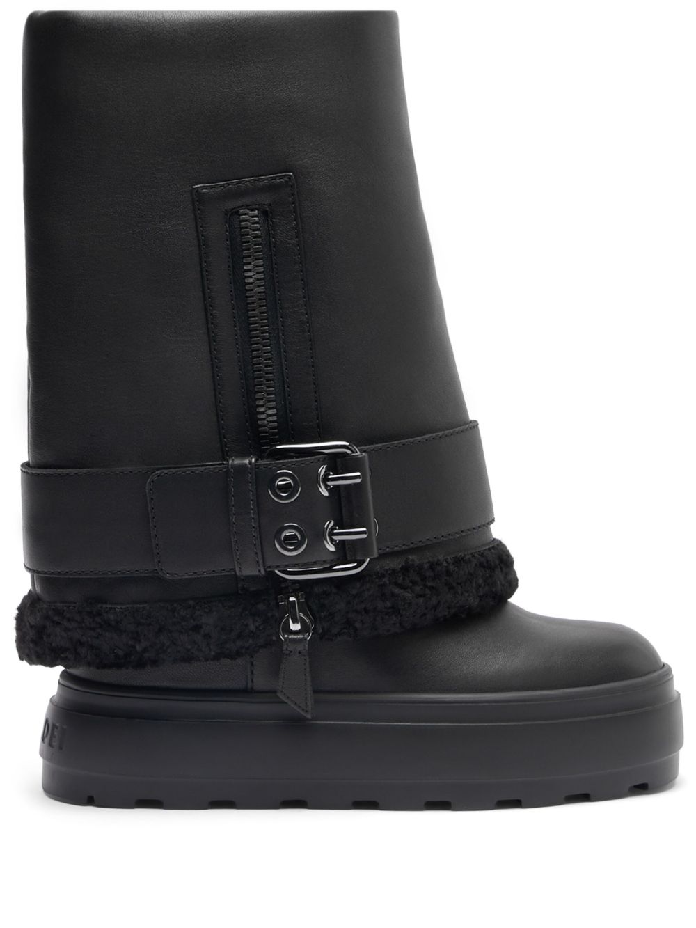 Casadei New Double Face 高跟靴（8厘米） - 黑色