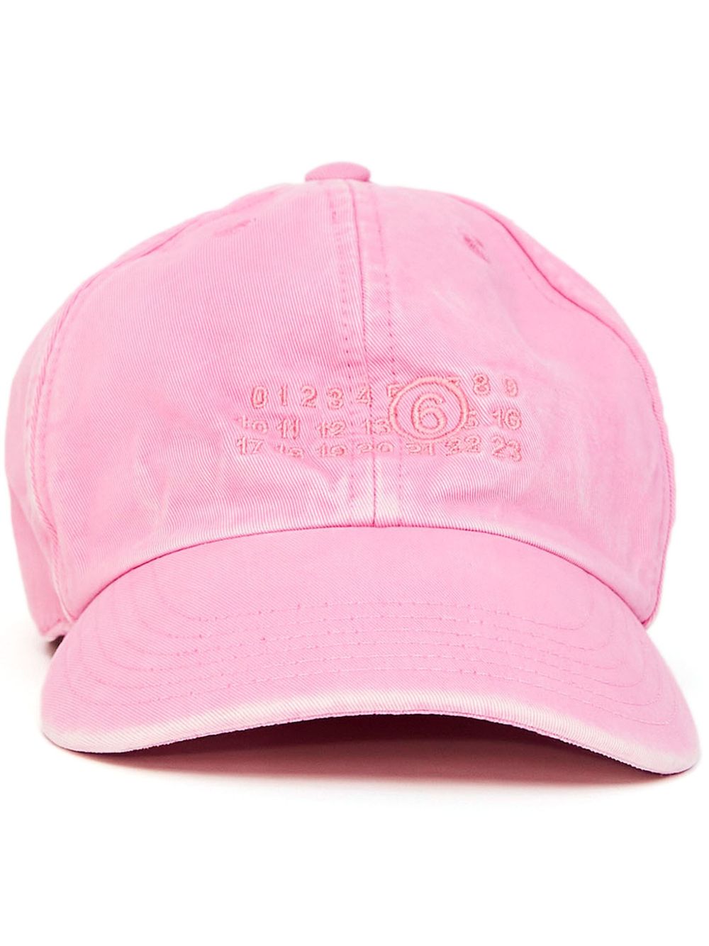 MM6 Maison Margiela 标志性数字刺绣棒球帽 - 粉色
