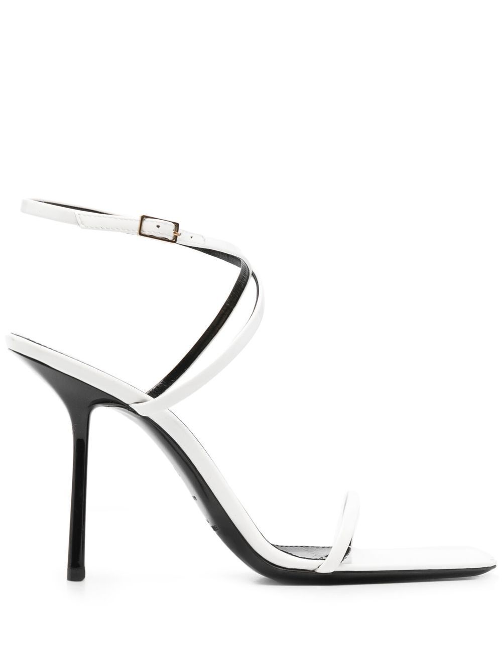 Saint Laurent 袢带皮质凉鞋 - 白色