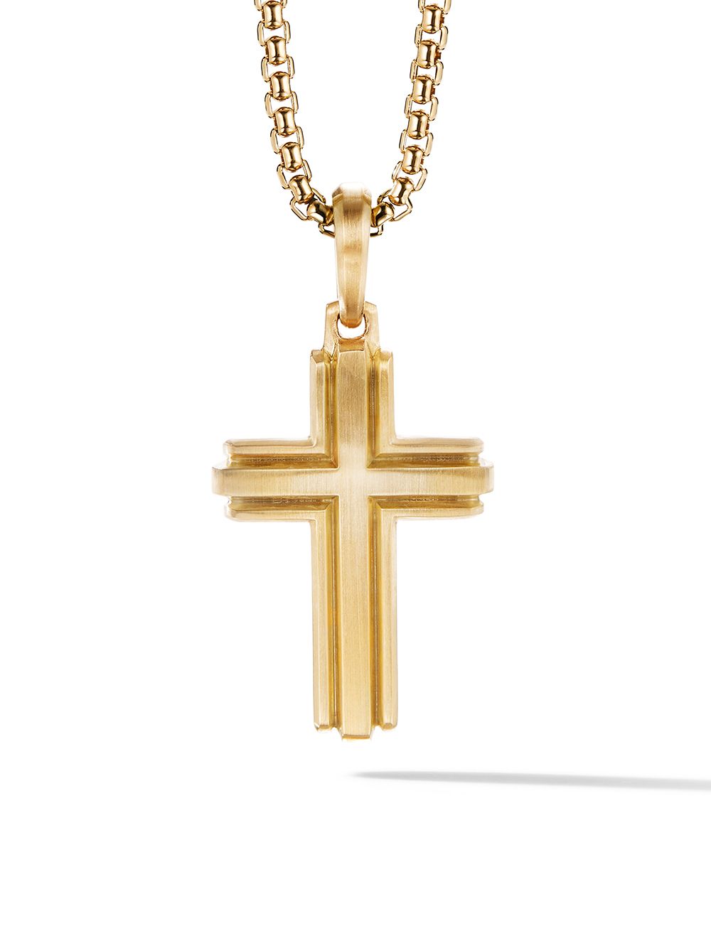 David Yurman 18K黄金 Deco Cross 吊坠 - 金色
