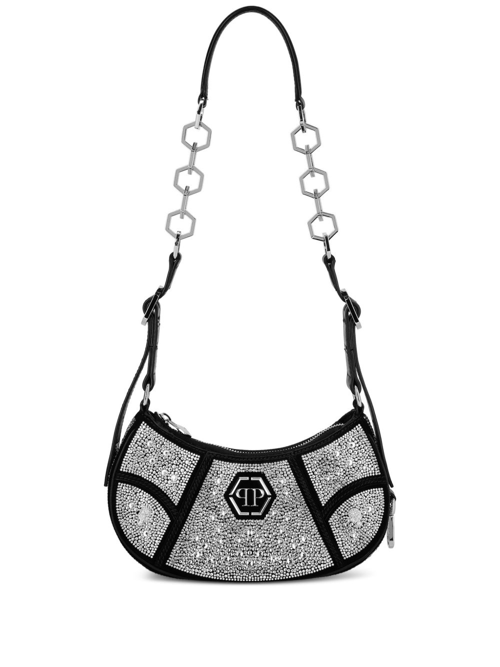 Philipp Plein 晶饰单肩包 - 银色