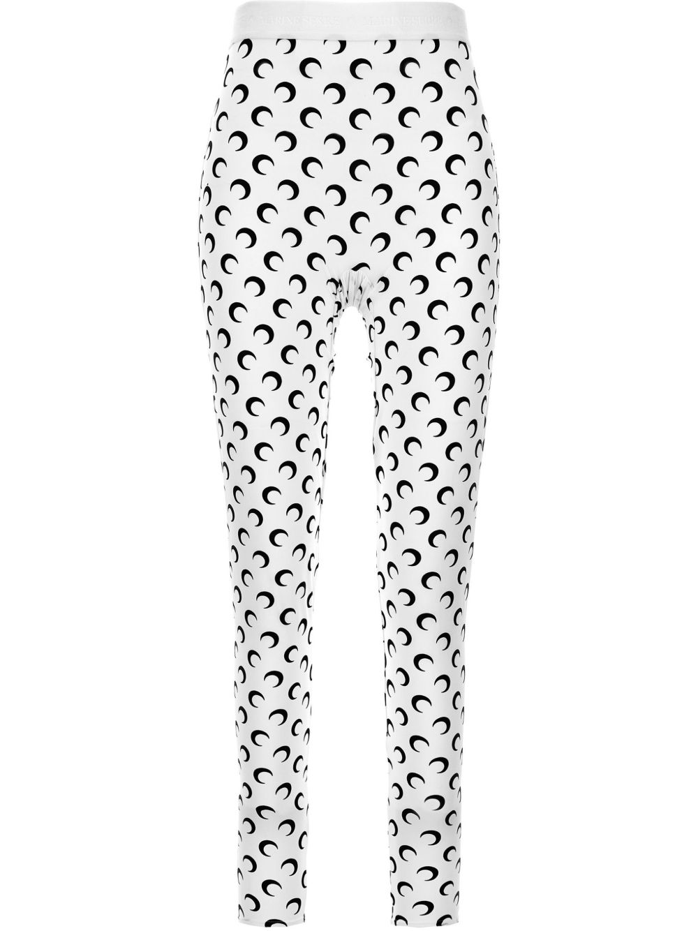 Marine Serre Moon-print leggings - 白色