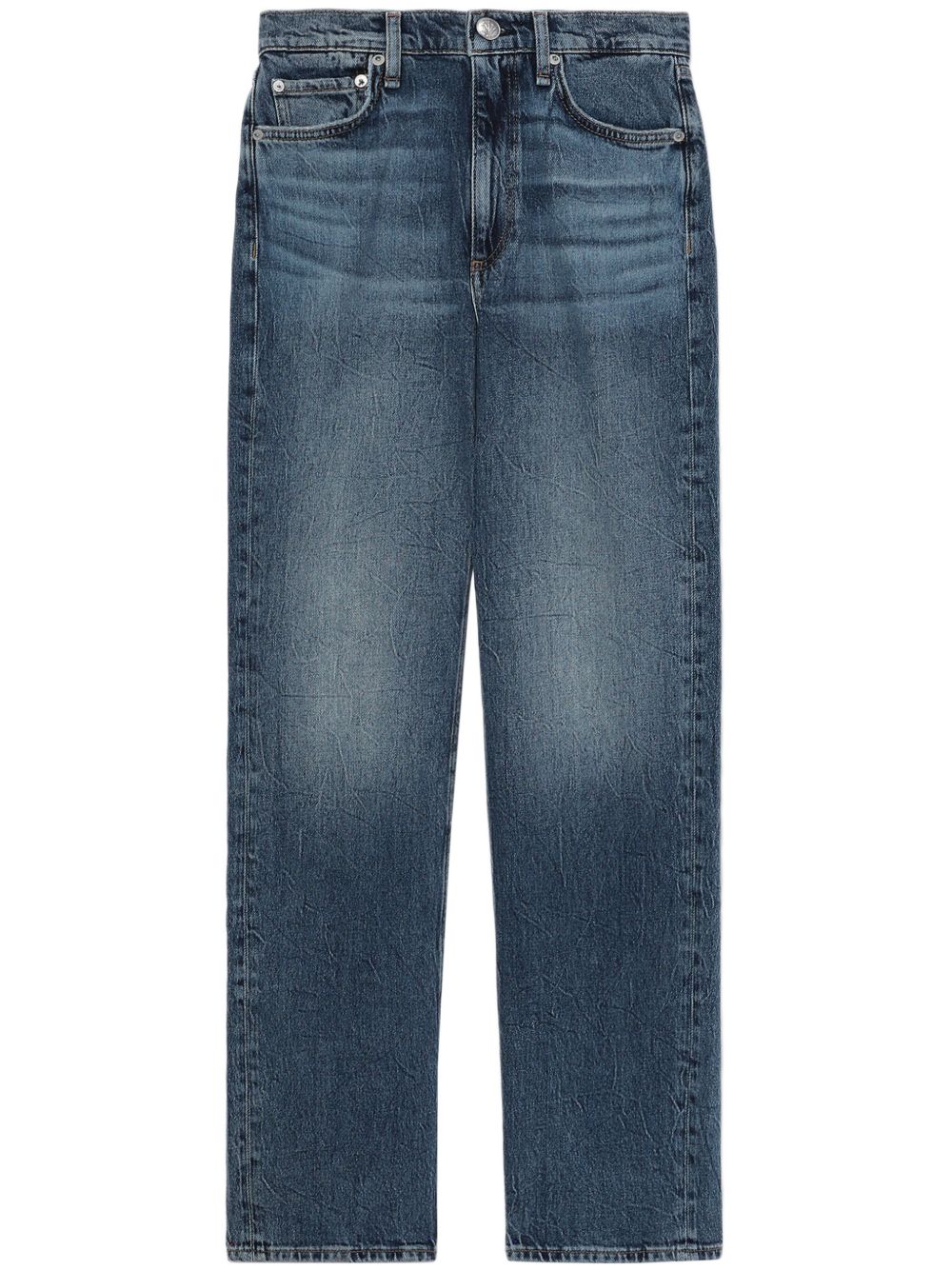 rag & bone Harlow 中腰直筒牛仔裤 - 蓝色