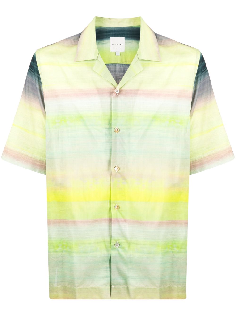 Paul Smith Untitled Stripe 短袖衬衫 - 绿色