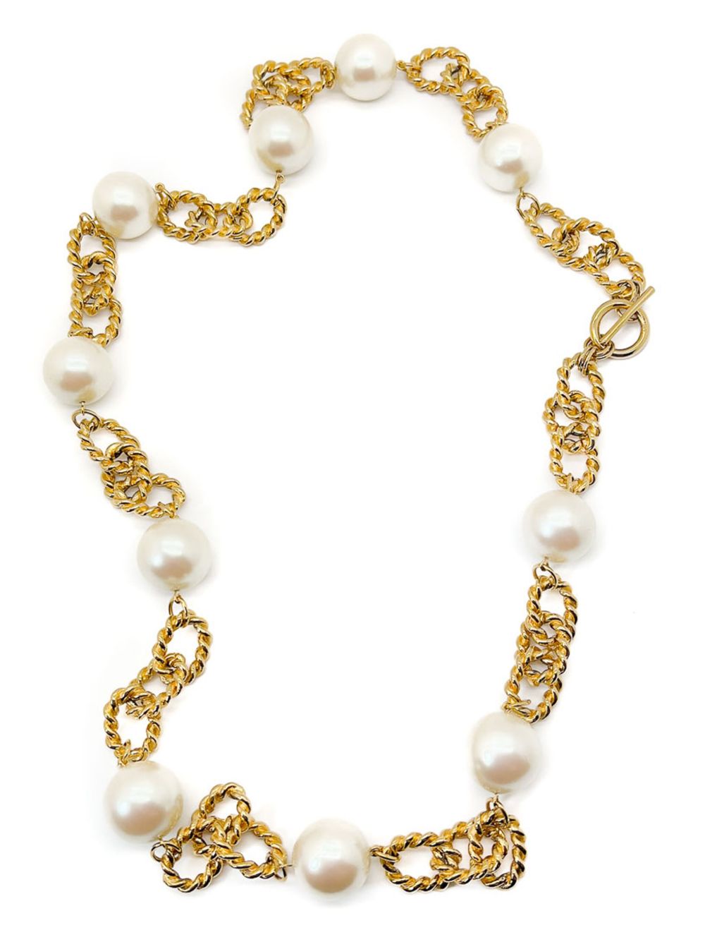 Jennifer Gibson Jewellery 人造珍珠项链（1980年代典藏款） - 金色