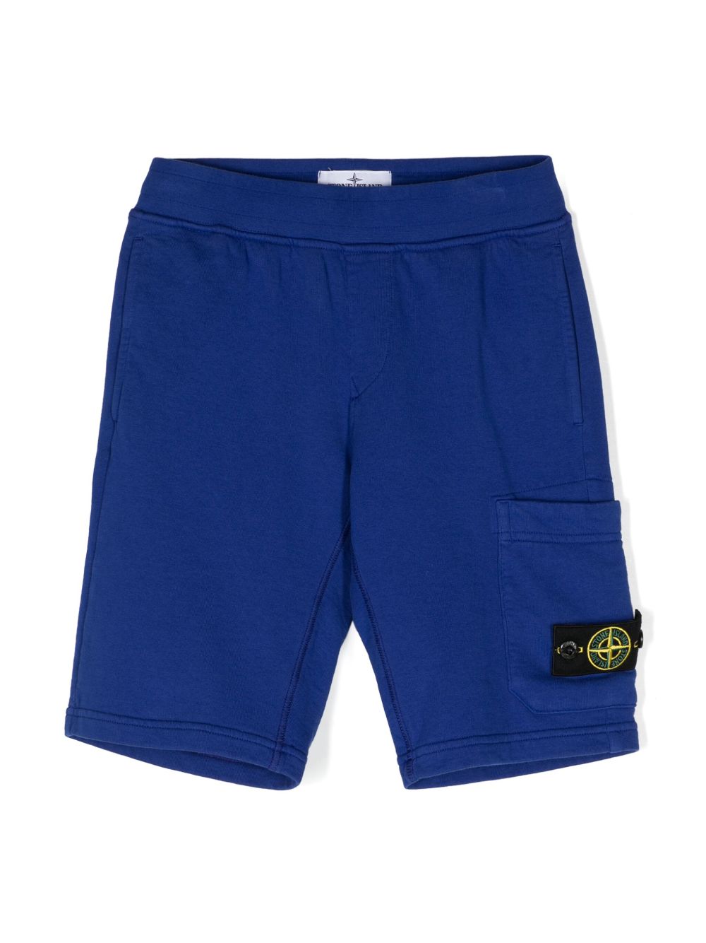 Stone Island Junior 罗盘徽章工装短裤 - 蓝色