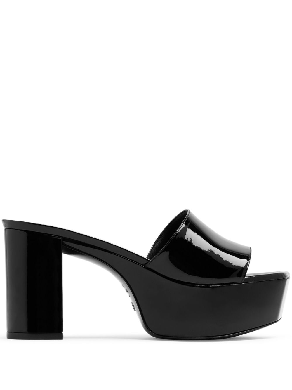 Stuart Weitzman 露趾皮质凉鞋 - 黑色