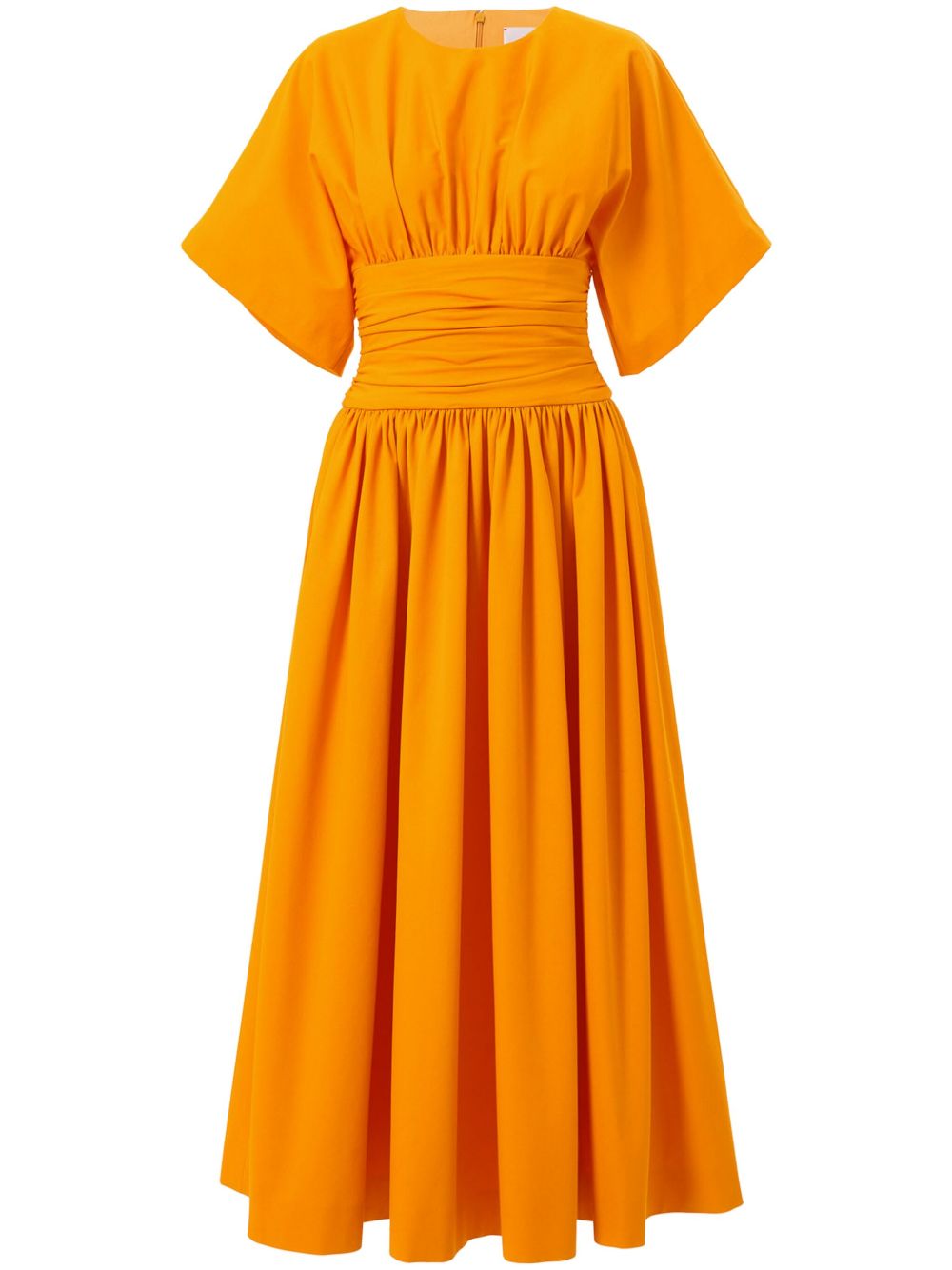 Carolina Herrera 腰封中长连衣裙 - 橘色
