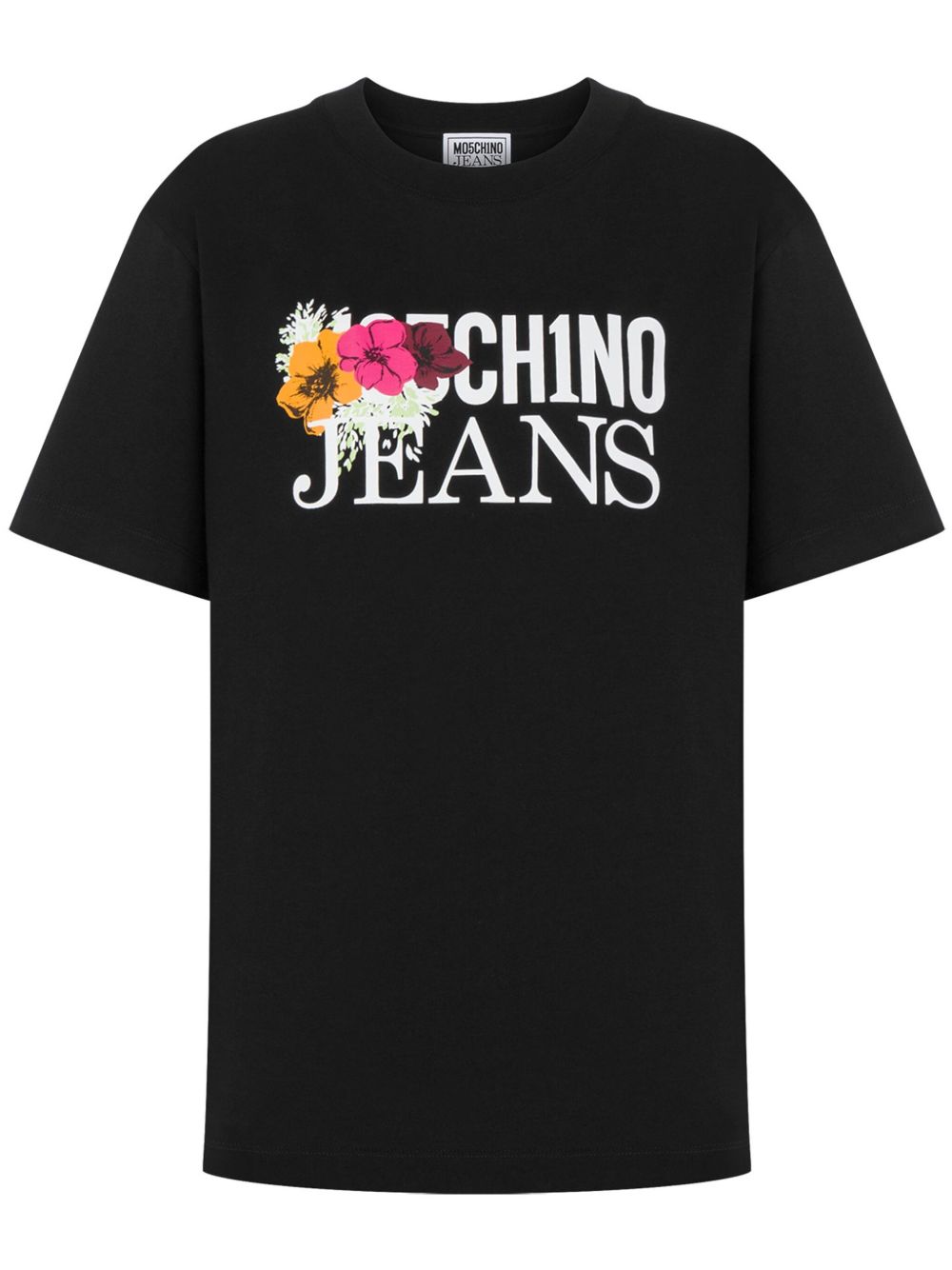 MOSCHINO JEANS logo棉T恤 - 黑色