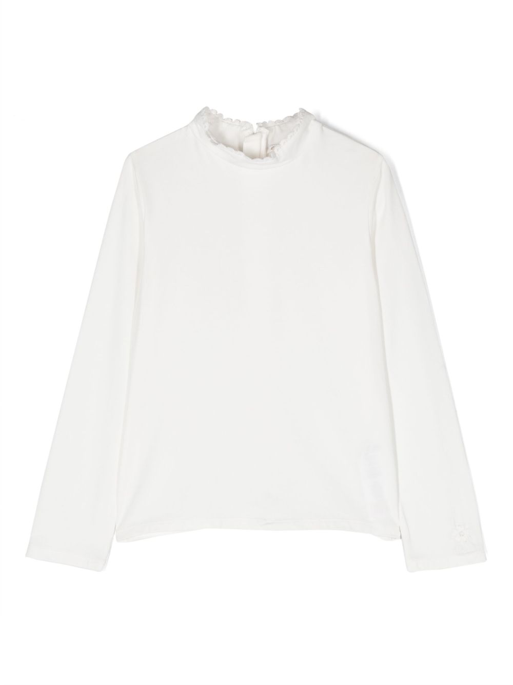 Chloé Kids 荷叶边领罩衫 - 白色