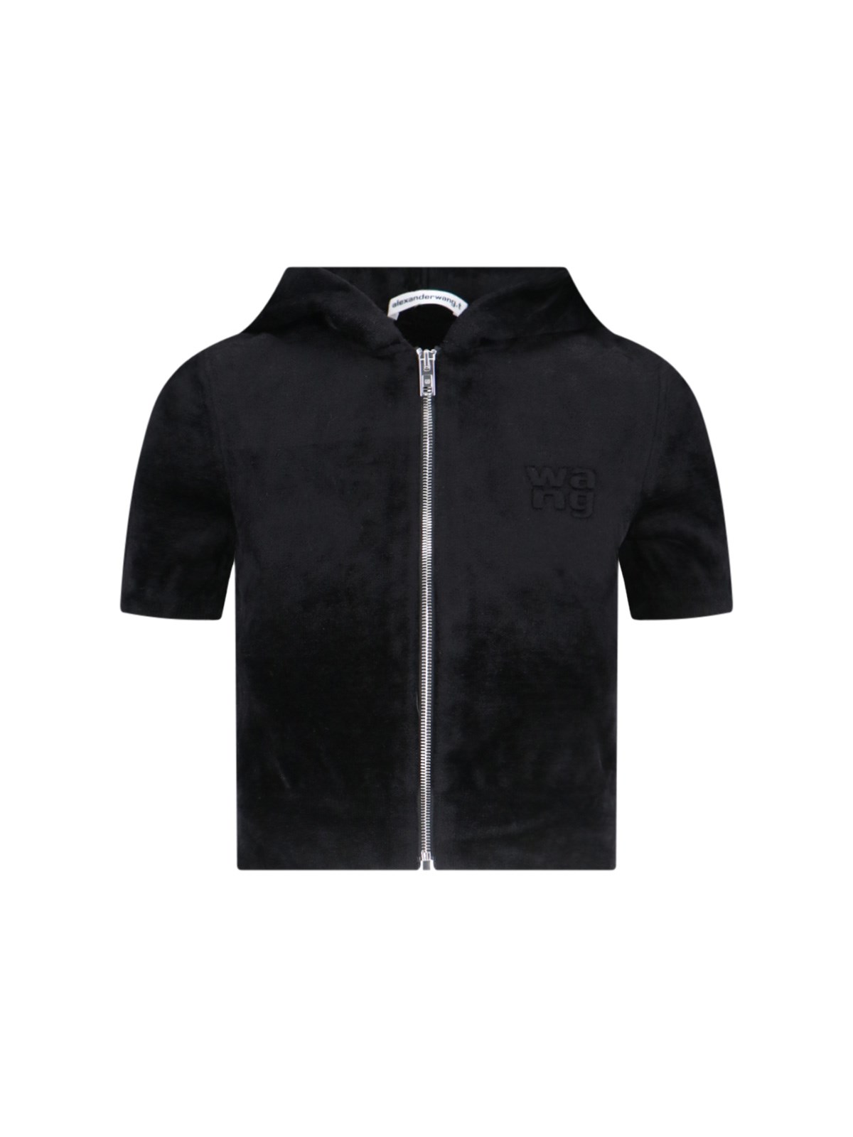 Alexander Wang Crop Zip Sweatshirt