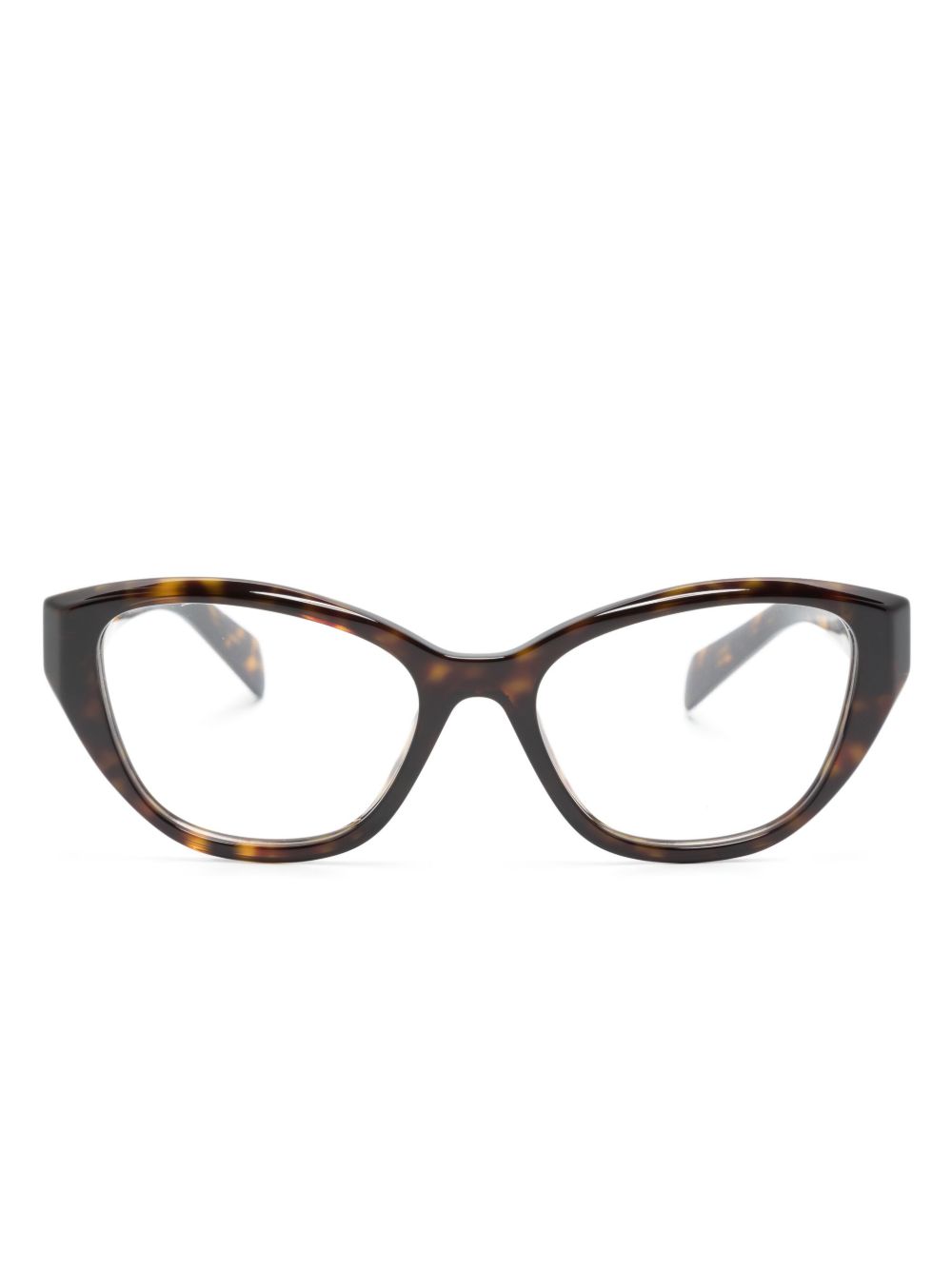 Prada Eyewear 猫眼框眼镜 - 褐色