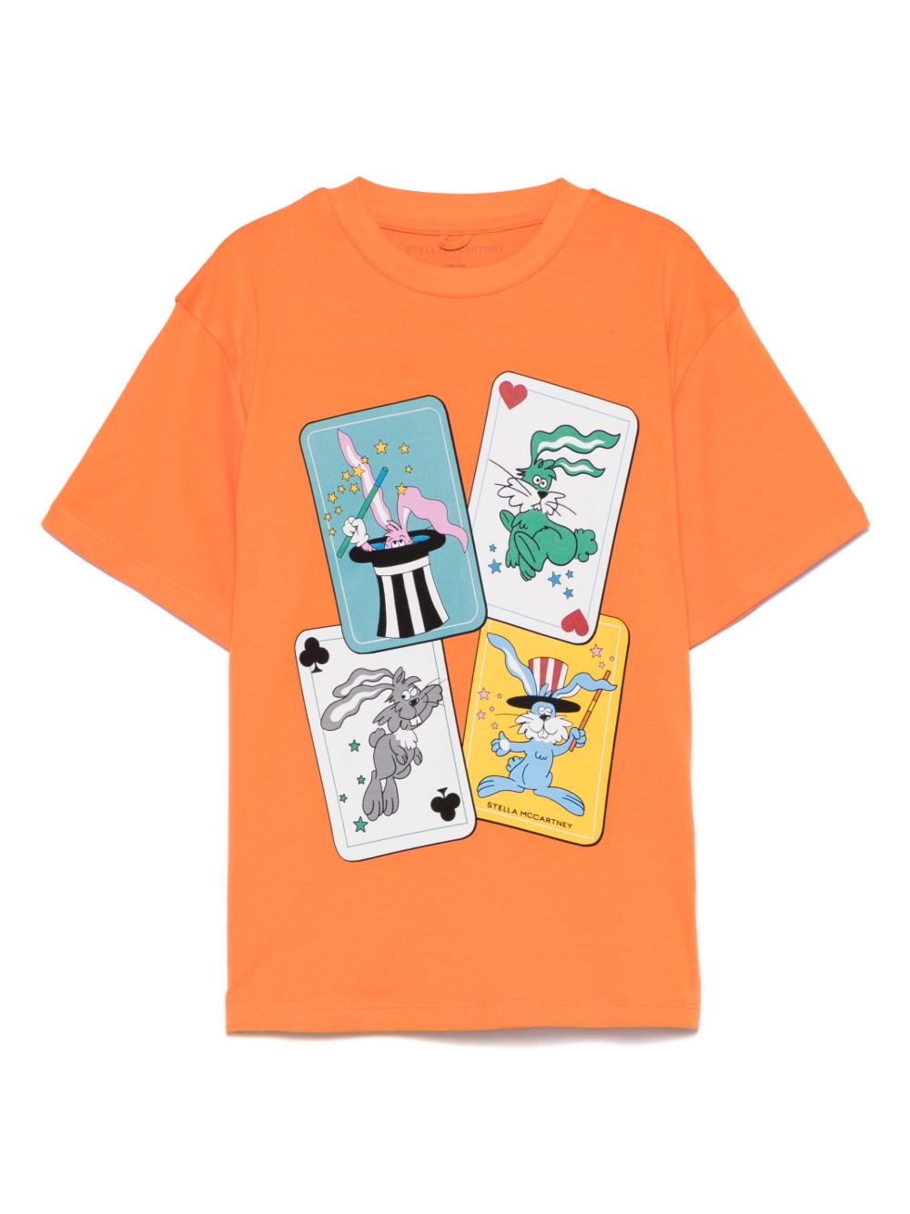 Stella McCartney Kids 插画印花T恤 - 橘色