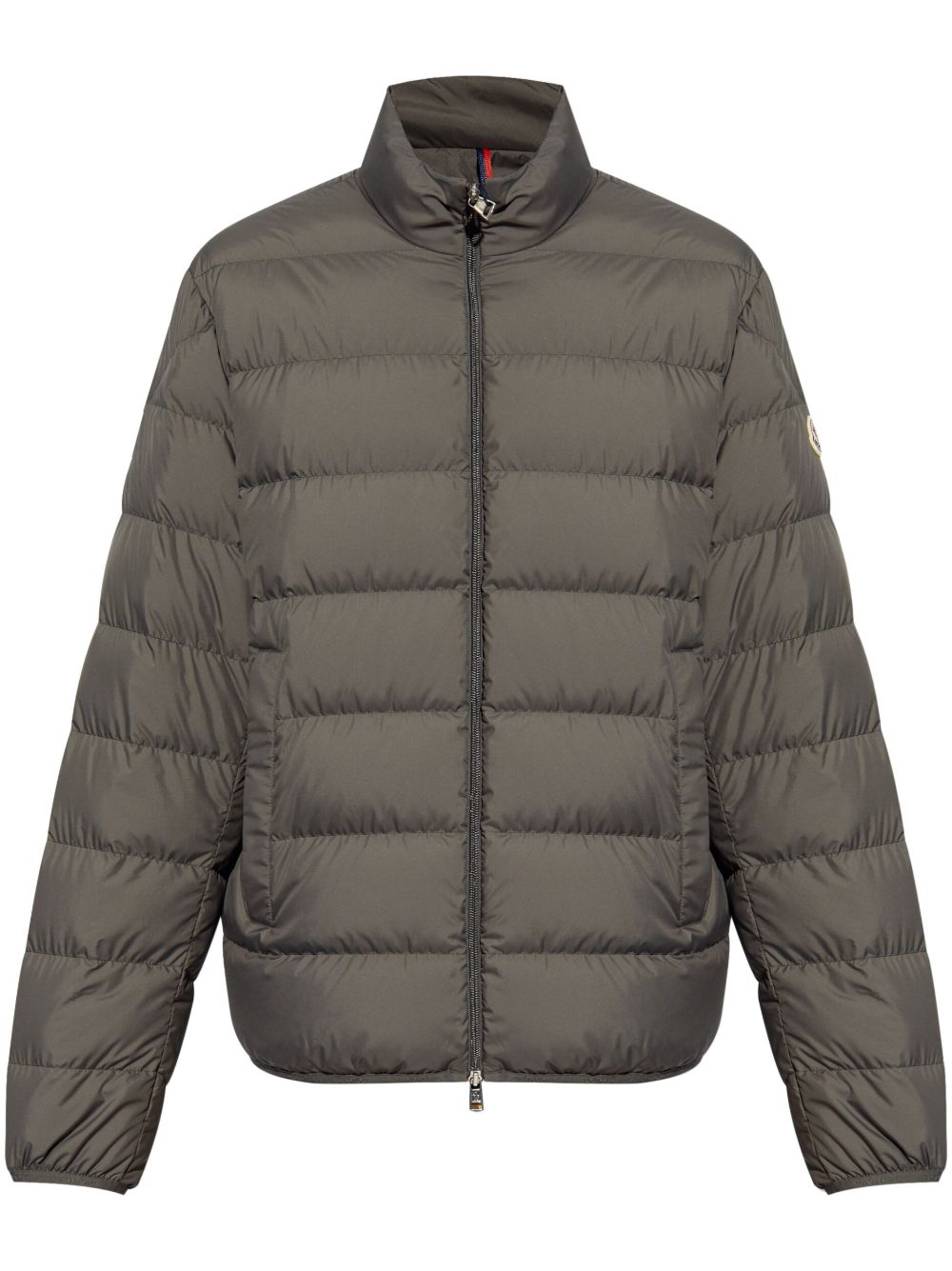 Moncler 标贴羽绒夹克 - 灰色