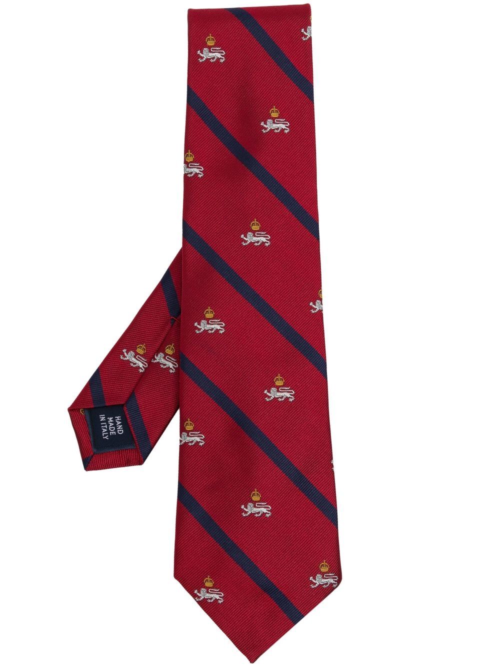 Polo Ralph Lauren 条纹刺绣领带 - 红色