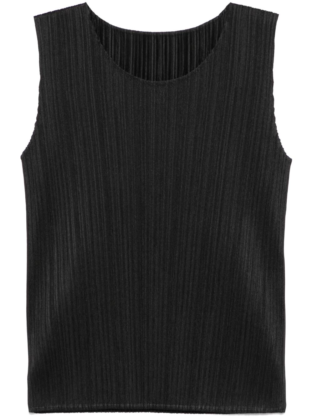 Pleats Please Issey Miyake 细褶坦克背心 - 黑色