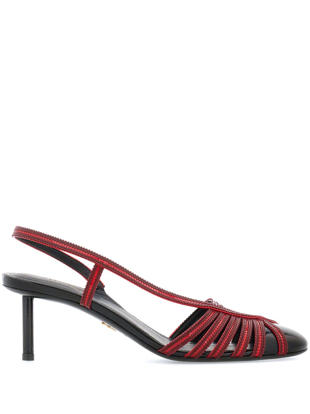 Ferragamo 袢带中跟鞋 - 红色