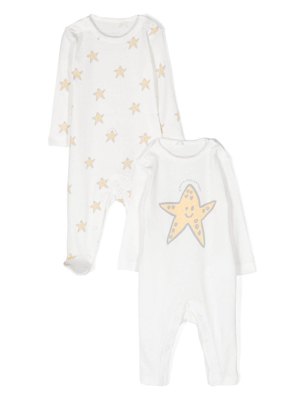 Stella McCartney Kids 海星印花棉睡衣套装（两件装） - 白色