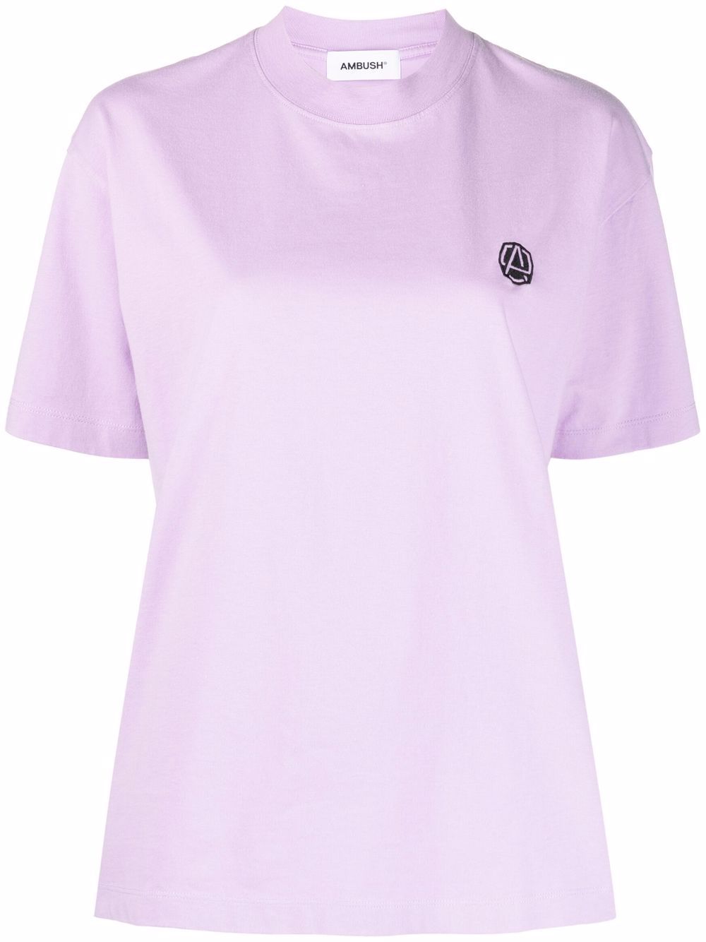 AMBUSH logo刺绣棉T恤 - 紫色