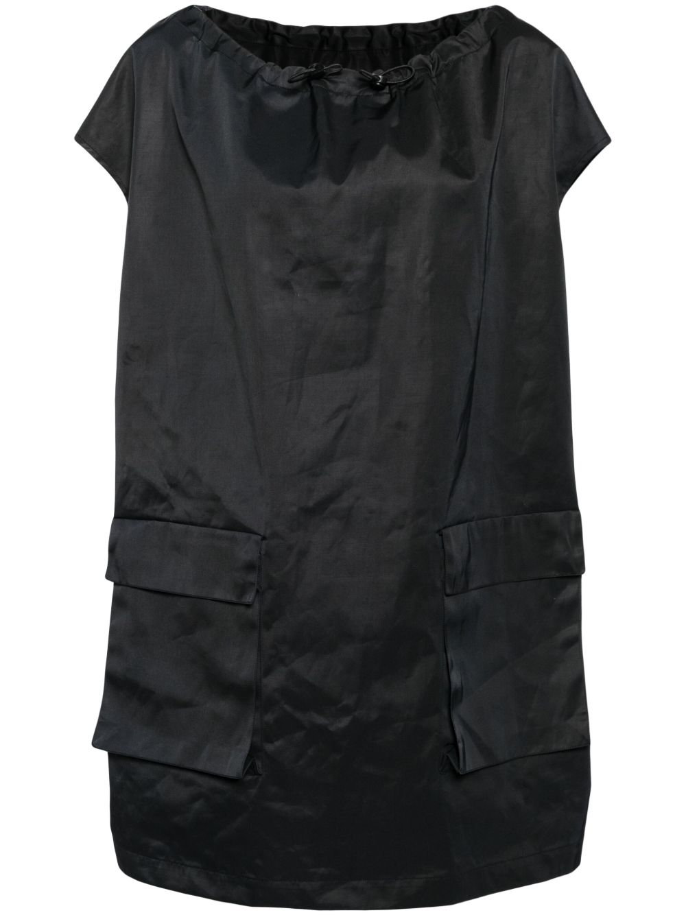 MM6 Maison Margiela drawstring-neck cargo minidress - 黑色