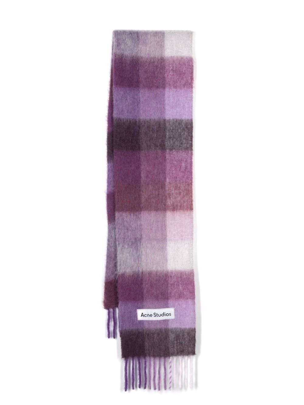 Acne Studios 格纹围巾 - 紫色