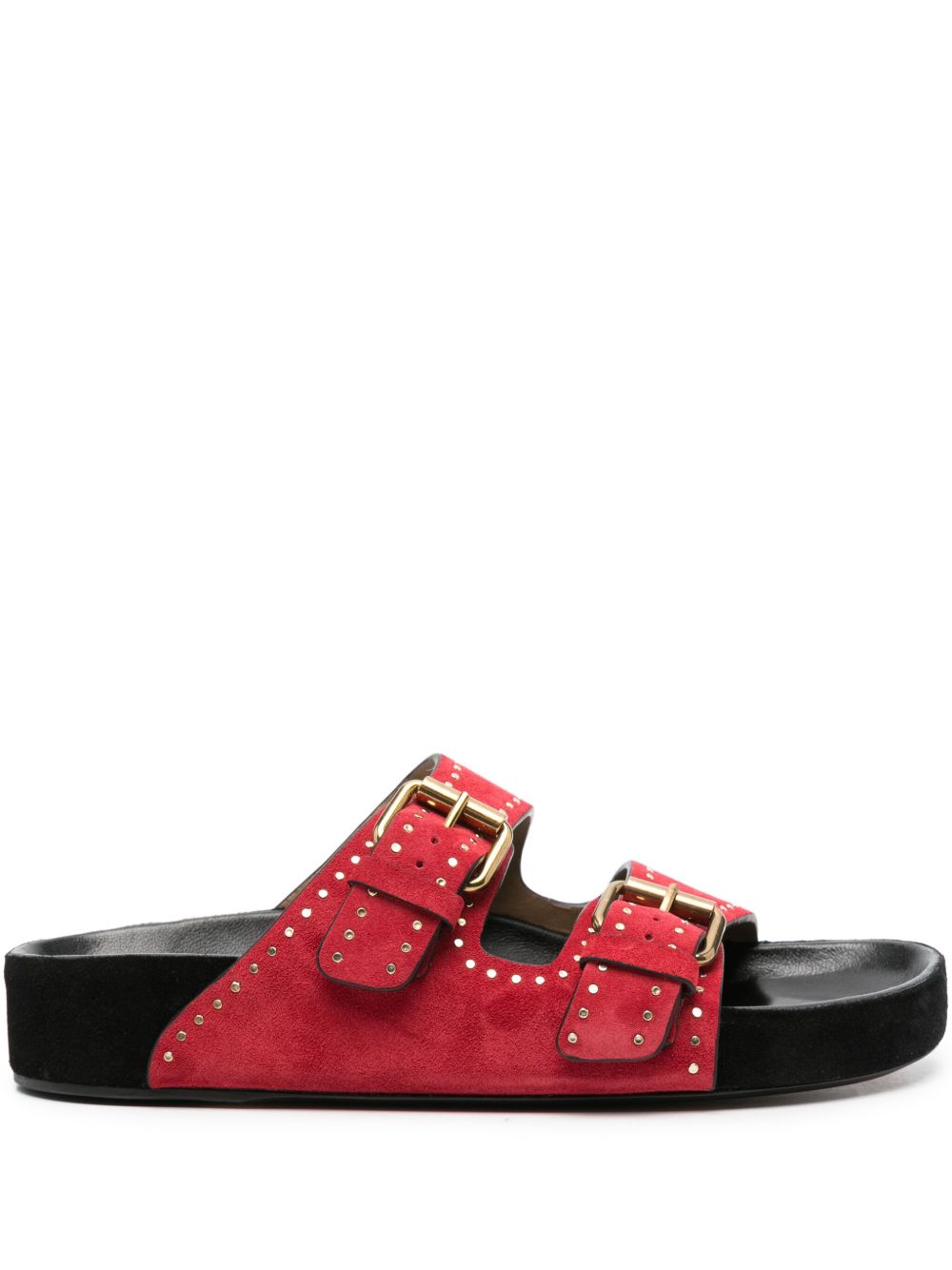ISABEL MARANT Lennyo 绒面皮凉鞋 - 红色