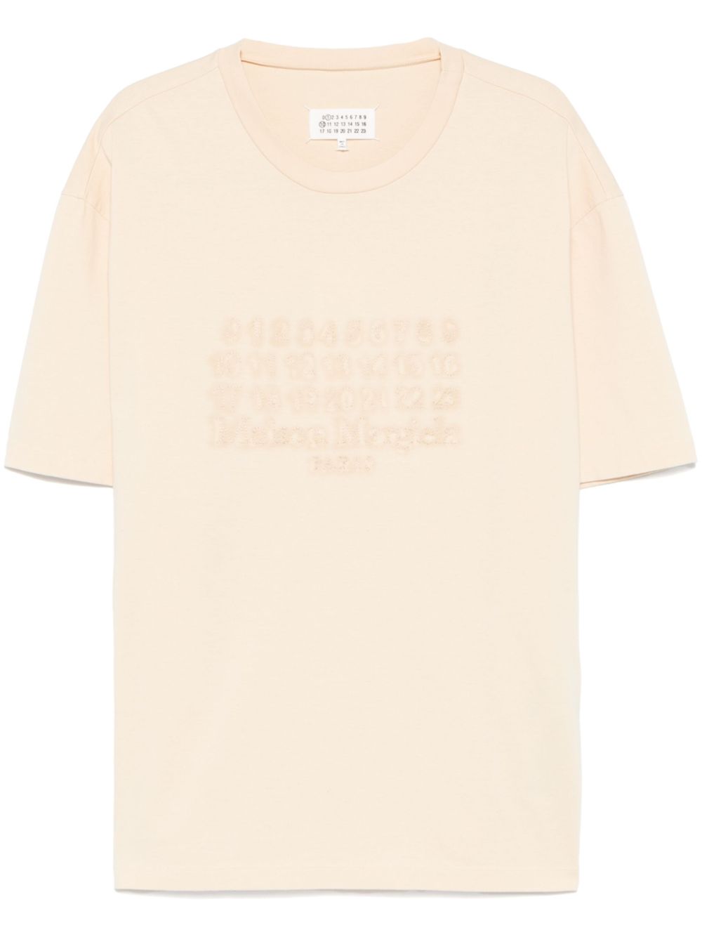 Maison Margiela logo刺绣T恤 - 中性色