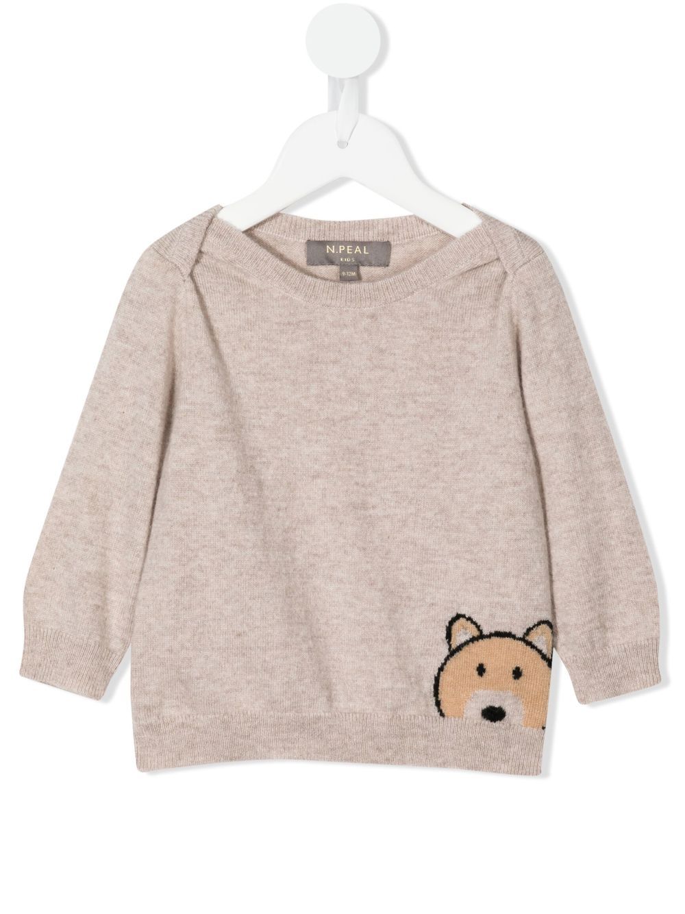 N.PEAL KIDS Bear 羊绒毛衣 - 褐色