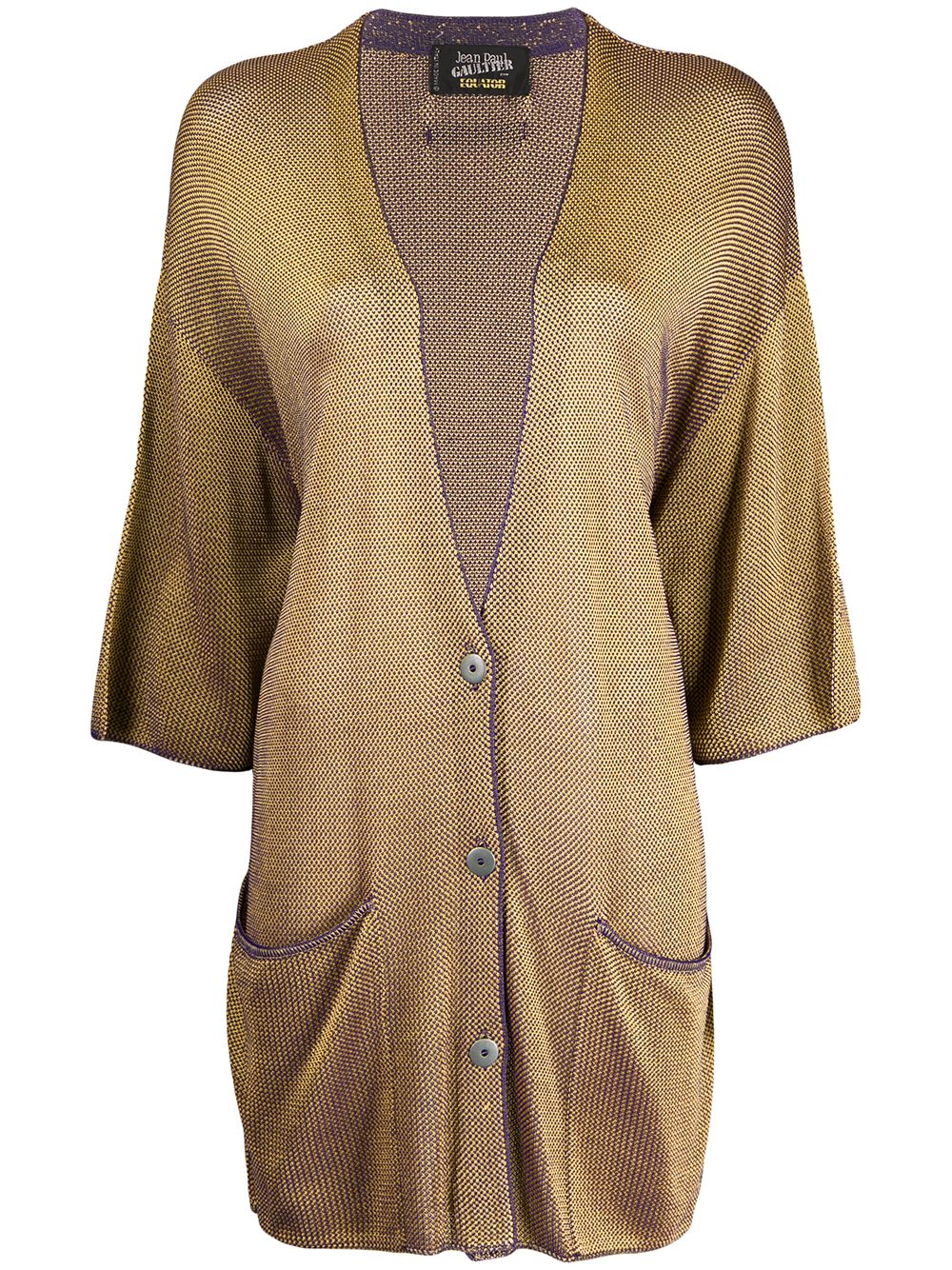 Jean Paul Gaultier Pre-Owned Changeant针织开衫 - 黄色