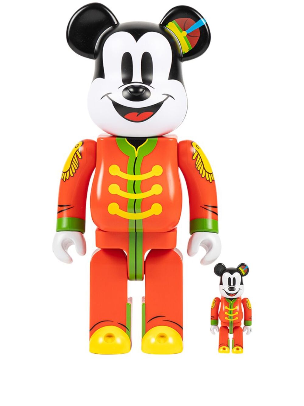 MEDICOM TOY x Disney Mickey Mouse BE@RBRICK "The Band Concert" 100% & 400% 模型玩具套装 - 红色