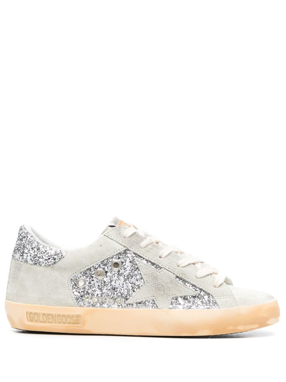 Golden Goose Super-Star 亮片金葱细节运动鞋 - 中性色