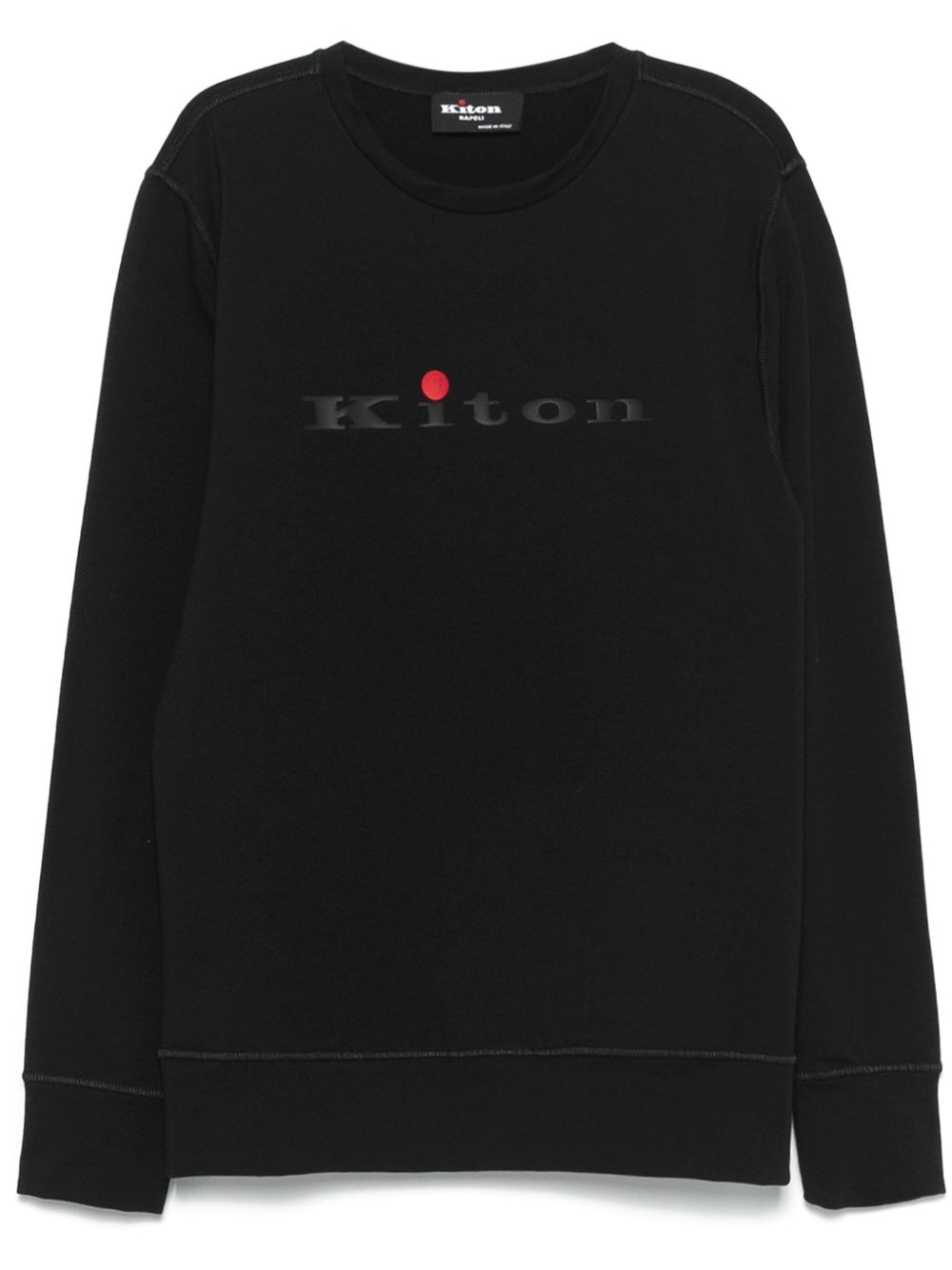Kiton logo印花T恤 - 蓝色