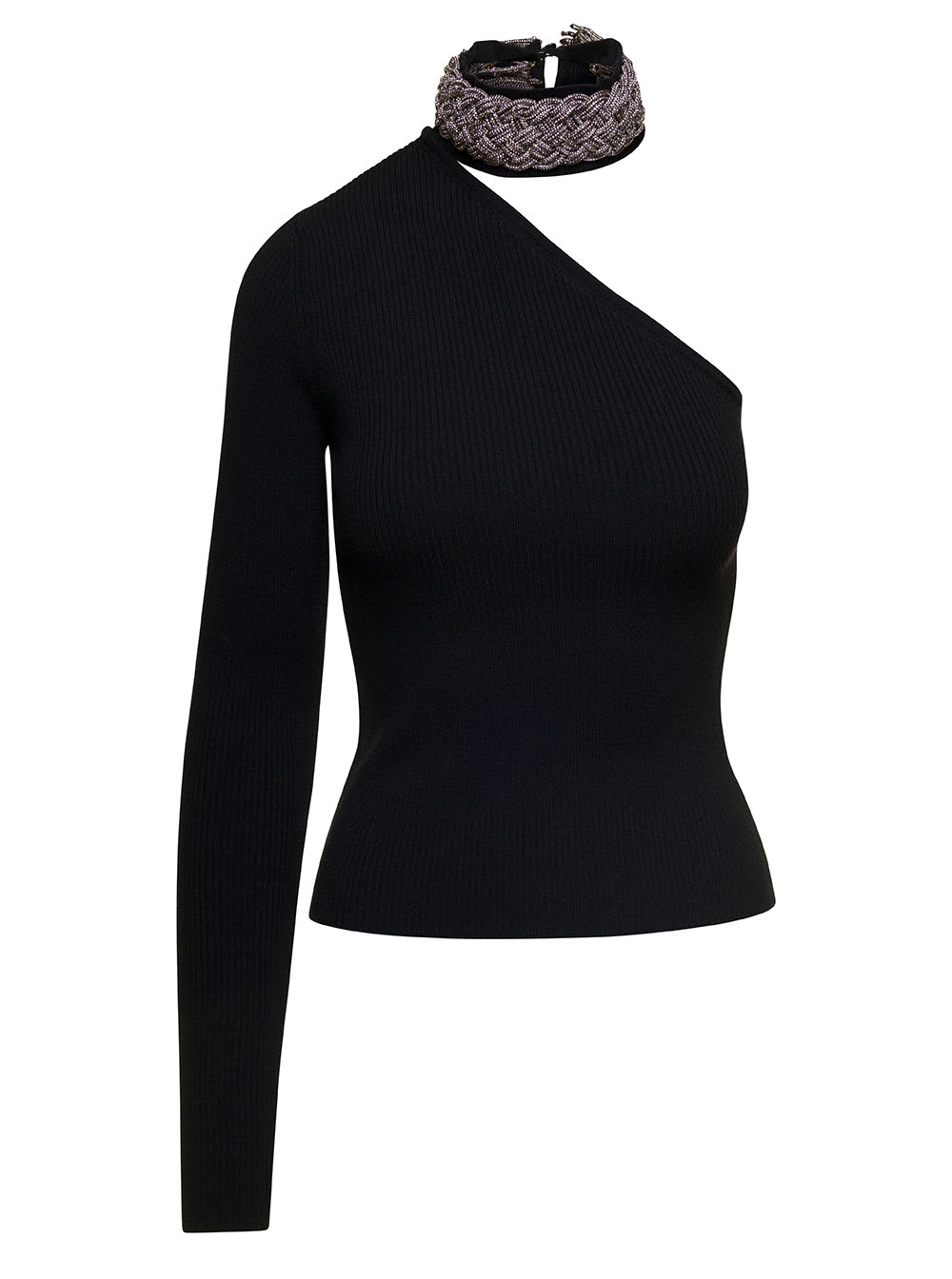 Giuseppe di Morabito Merino Wool Knit One Sleeve