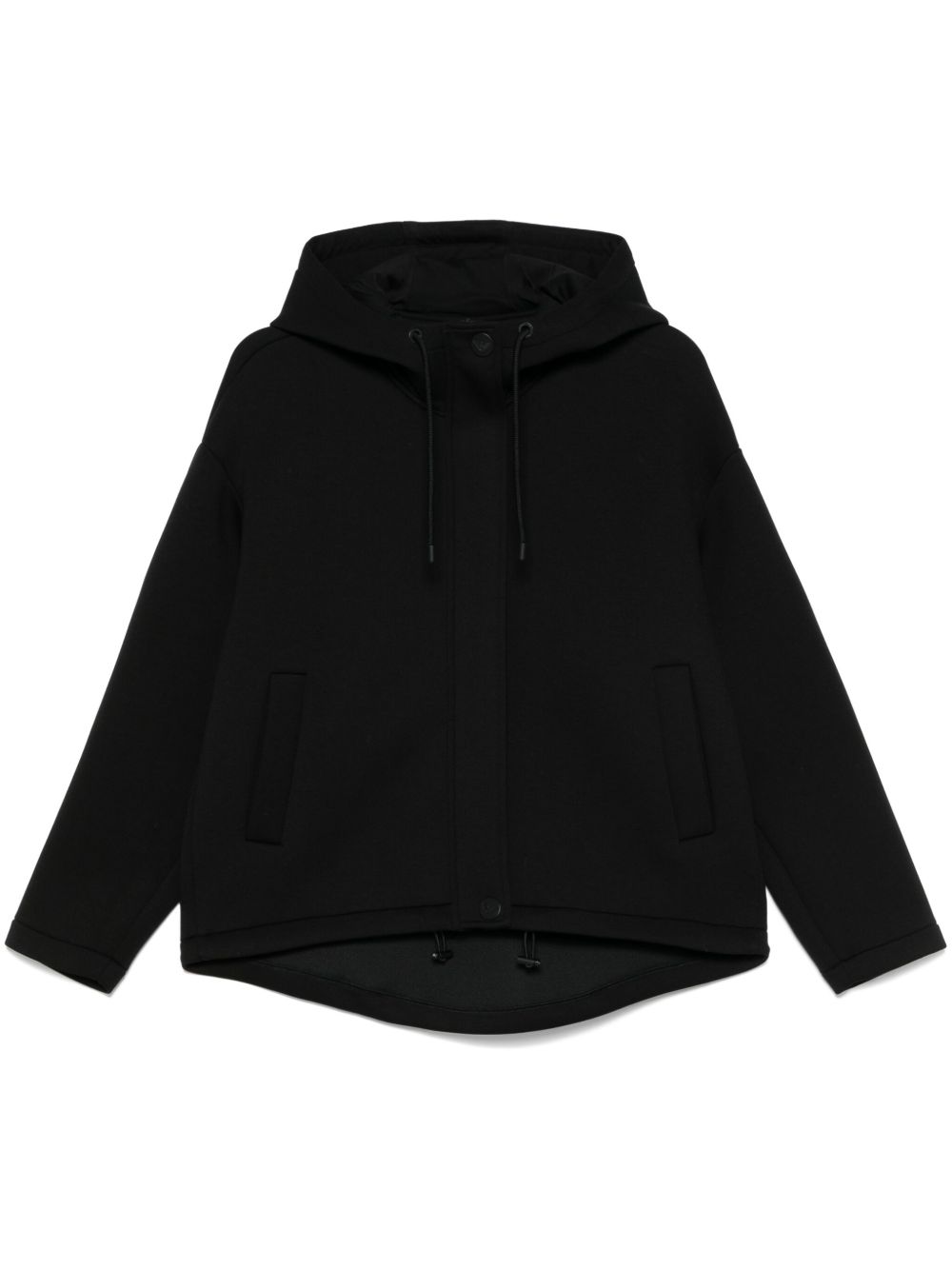 Emporio Armani 拉链连帽衫 - 黑色