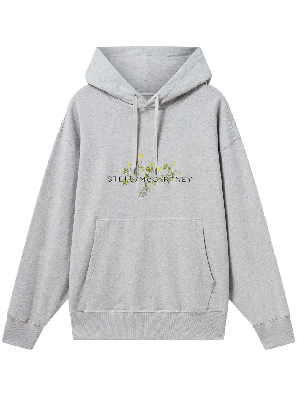 Stella McCartney 花卉刺绣连帽衫 - 灰色