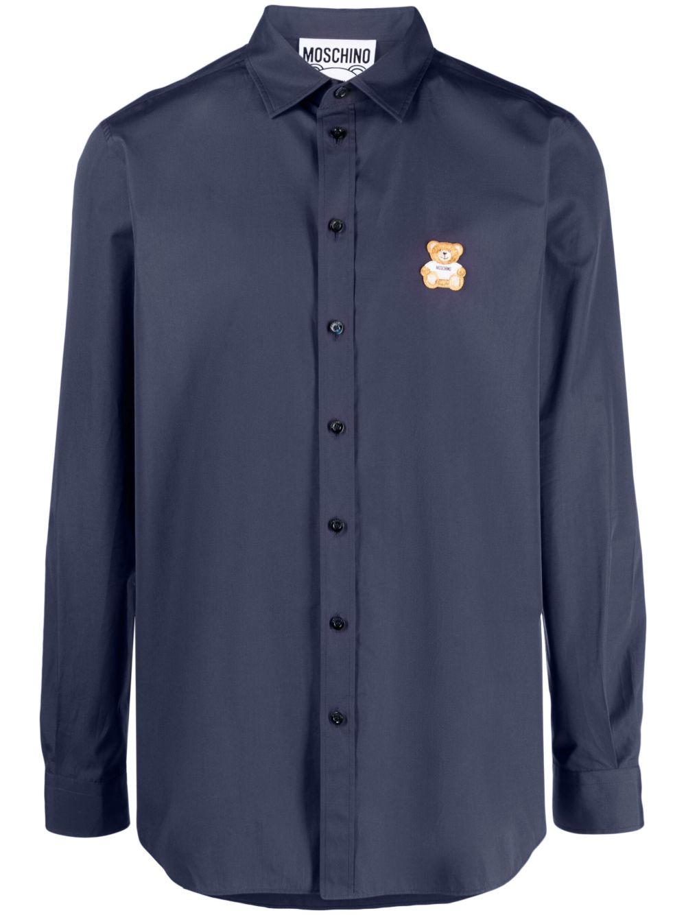 Moschino logo长袖衬衫 - 蓝色