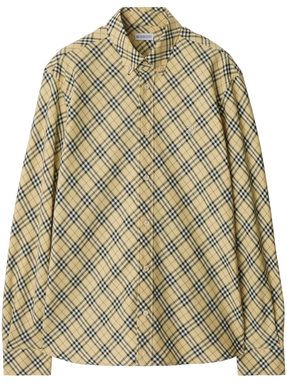 Burberry 格纹棉衬衫 - 中性色