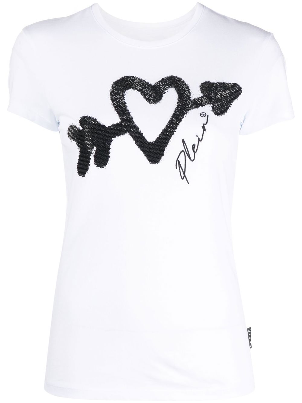 Philipp Plein 晶饰logo T恤 - 白色