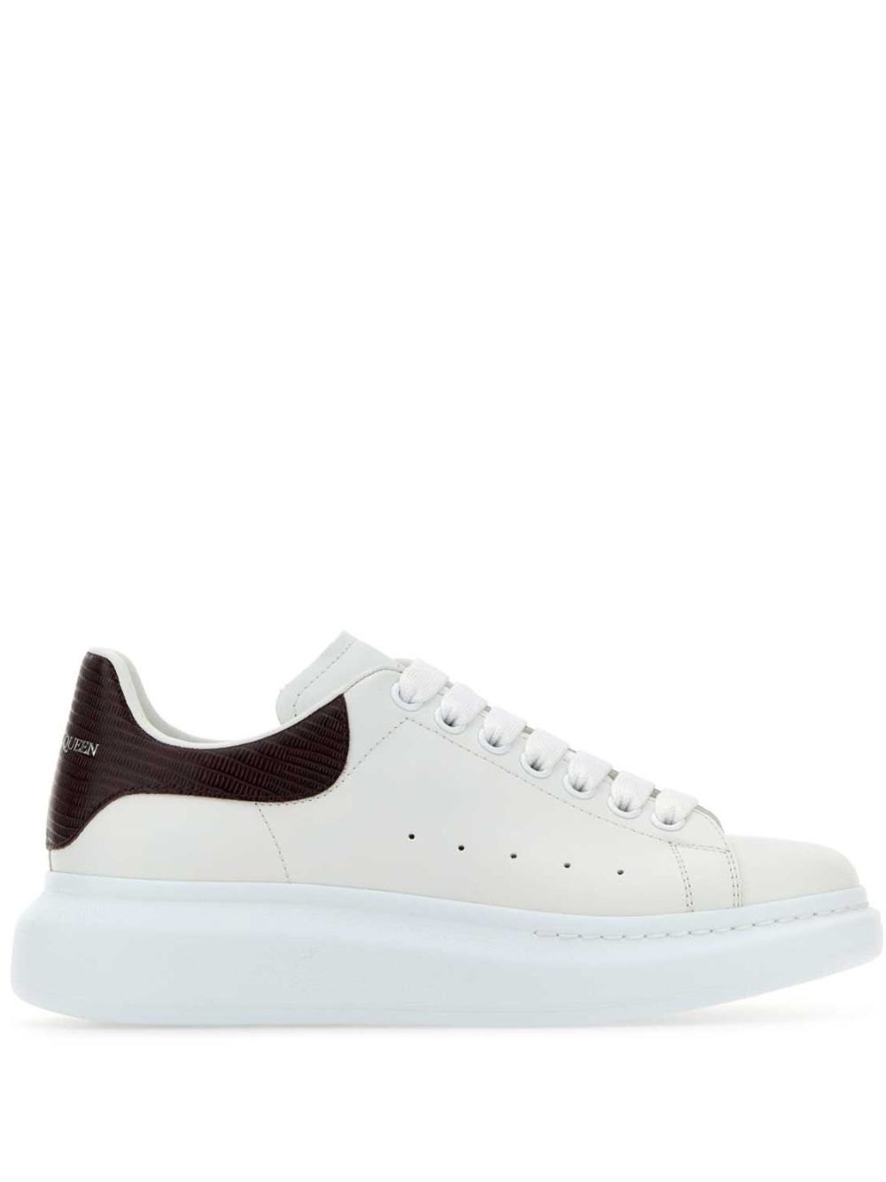 Alexander McQueen Oversized 皮质运动鞋 - 白色