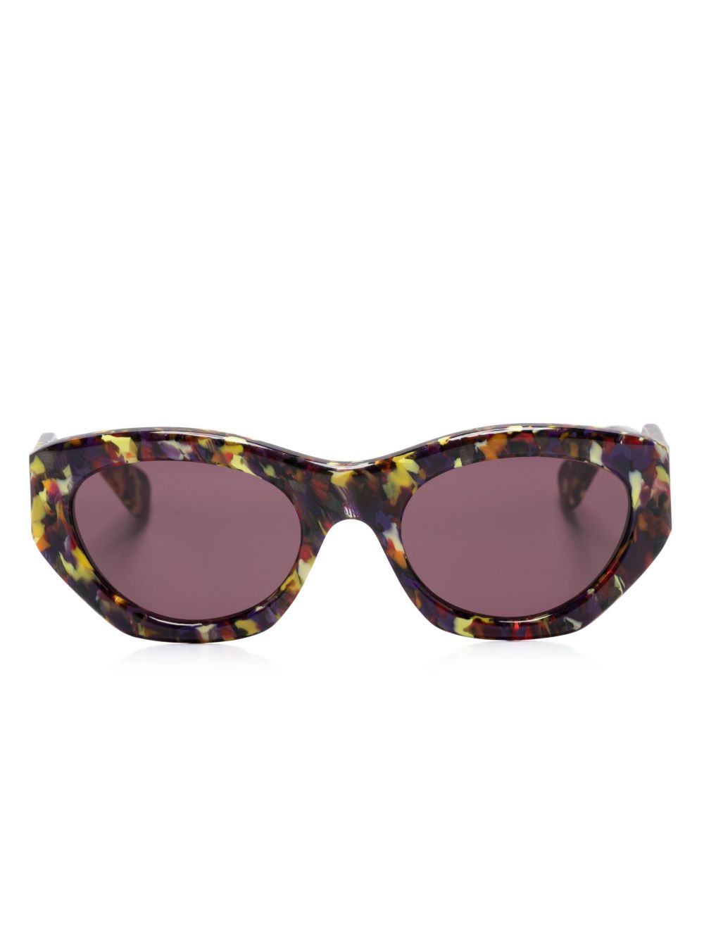 Chloé Eyewear Gayia 猫眼形镜框太阳眼镜 - 黄色