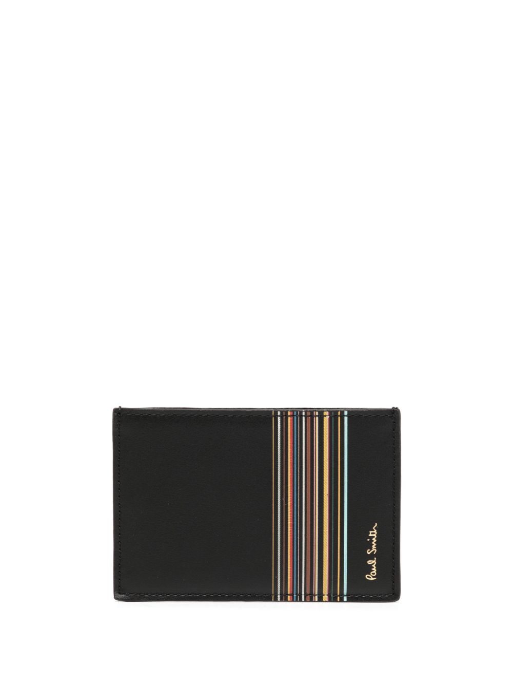 Paul Smith Signature Stripe 皮质卡夹 - 黑色