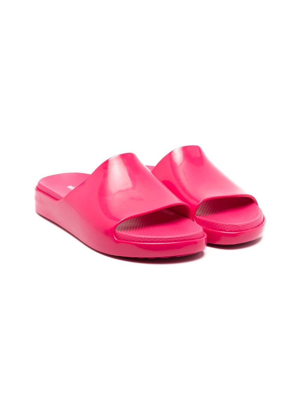 Mini Melissa logo印花拖鞋 - 粉色